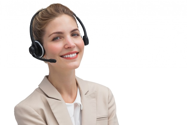 Aantrekkelijke call center-agent