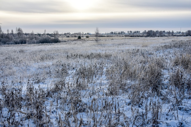 Aard van Rusland in een ijzige winter