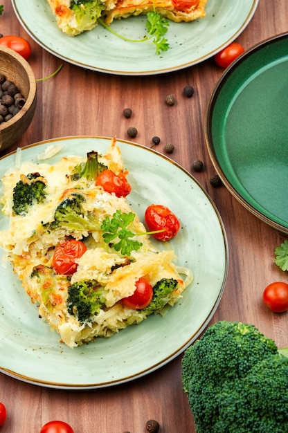 Aardappel braadpan met broccoli vegetarisch eten