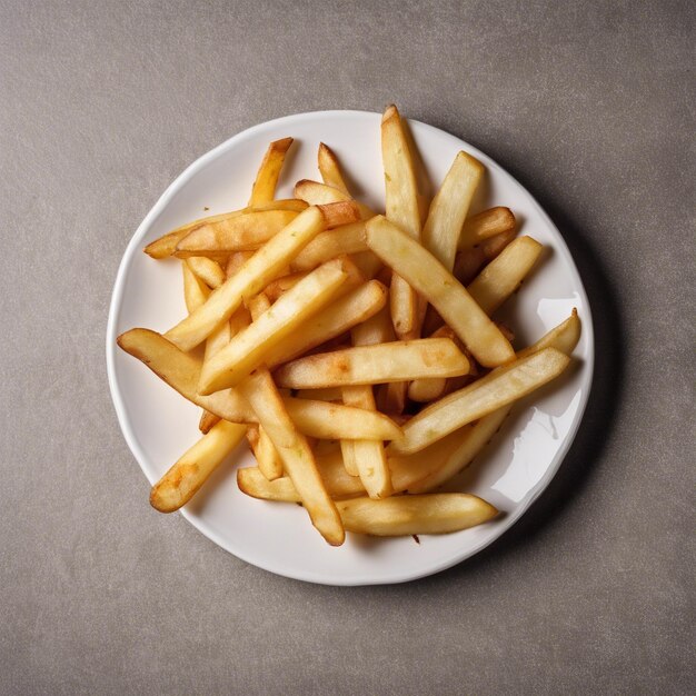 Foto aardappel frietjes op een bord