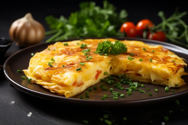 Aardappel Spaanse Omelet Een Hartig Gerecht AI