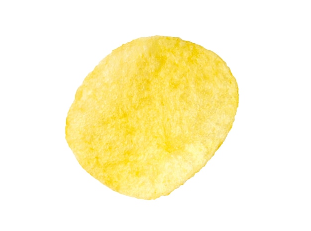 Aardappelchips geïsoleerd op een witte achtergrond met uitknippad