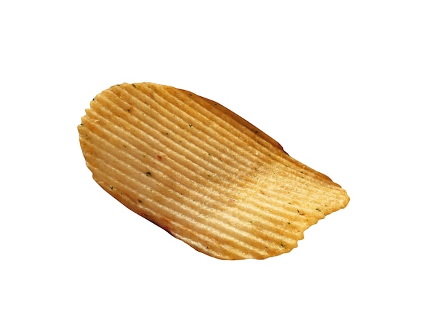 Aardappelchips geïsoleerd op wit