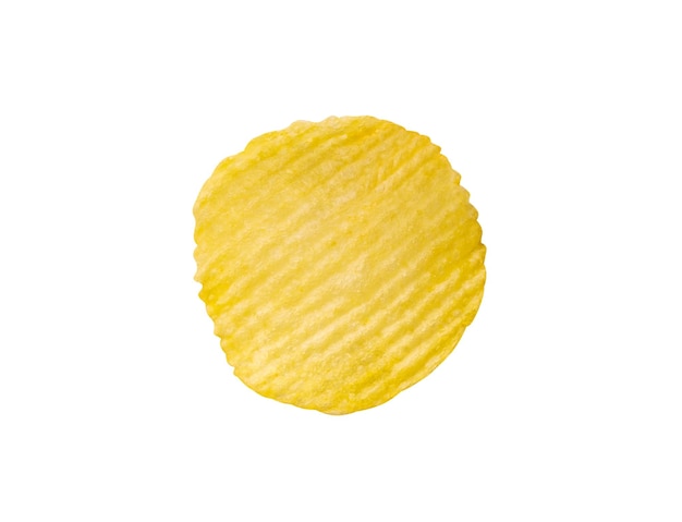 Aardappelchips geïsoleerd op witte achtergrond