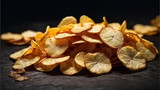 aardappelchips kopieer ruimte achtergrond