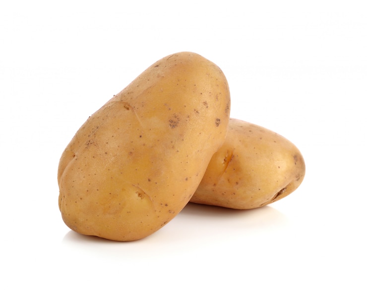 Foto aardappelen geïsoleerd