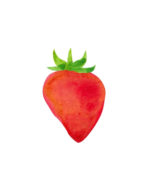 Aardbei aquarel