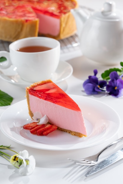 Aardbeien cheesecake