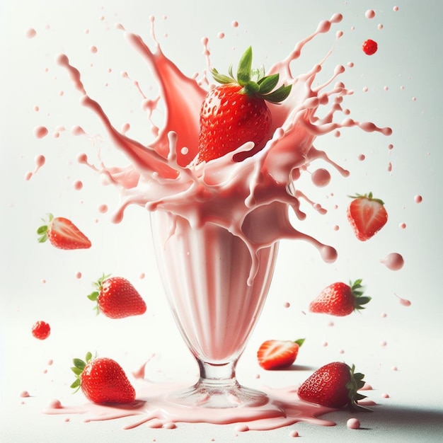 aardbeien milkshake splash