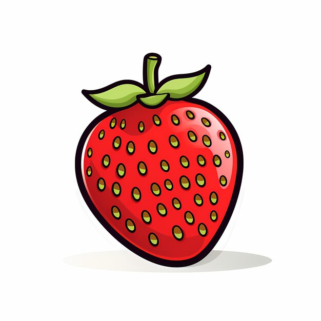 aardbeien platte clipart