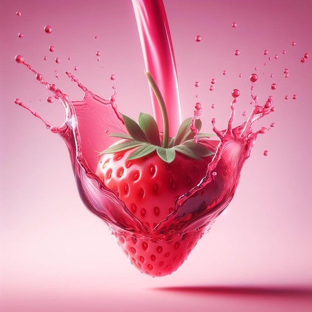 Aardbeien splash