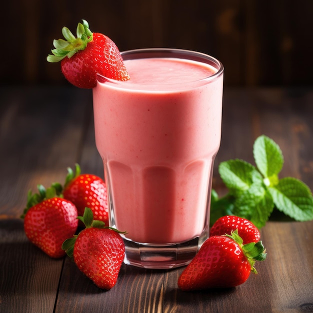 Aardbeiensmoothie Illustratie AI GenerativexA