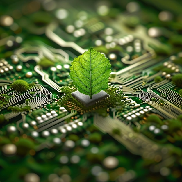 Aardebewuste IT Groene technologie en ethiek benadrukken verantwoordelijkheid voor het milieu Voor Social Med