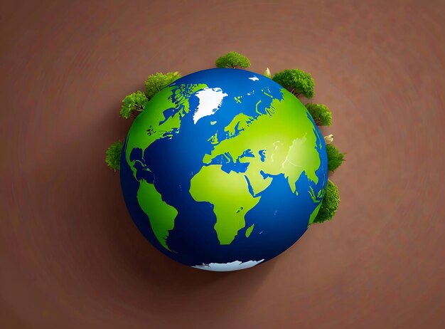 Aardedag concept illustratie van de groene planeet aarde