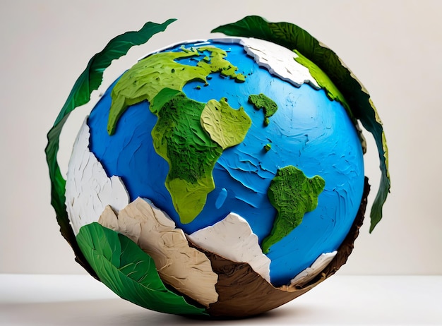 Aardedag concept illustratie van de groene planeet aarde