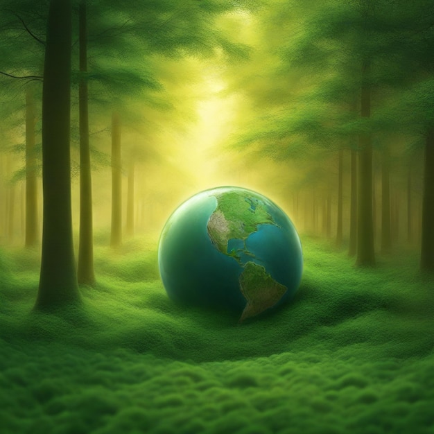 Aardedag wereldmilieudag red de planeet klimaatnoodactie concept opwarming van de aarde