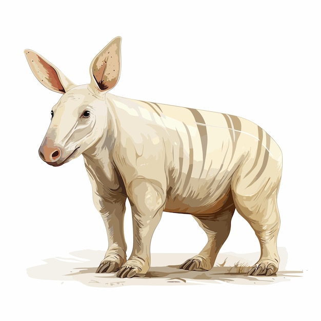 Aardvark vector on white background