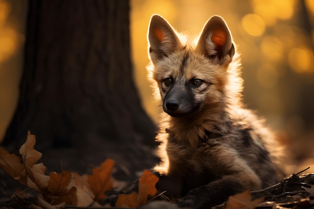 Foto una fotografia naturalistica del ritratto di un lupo mannaro