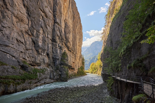 Aare river gorges in Switzerland