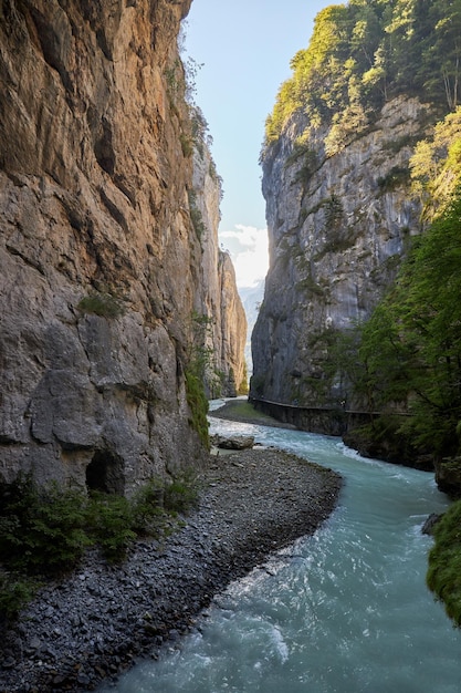 Aare river gorges in Switzerland