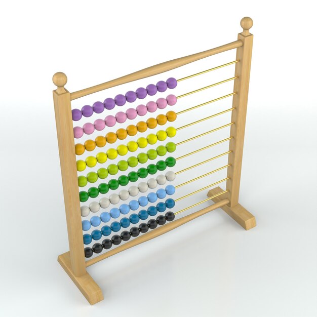 Abacus. 3D Rendering