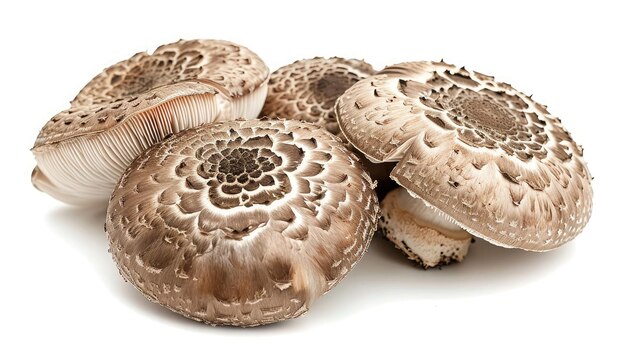 Abalone mushrooms on isolated white background