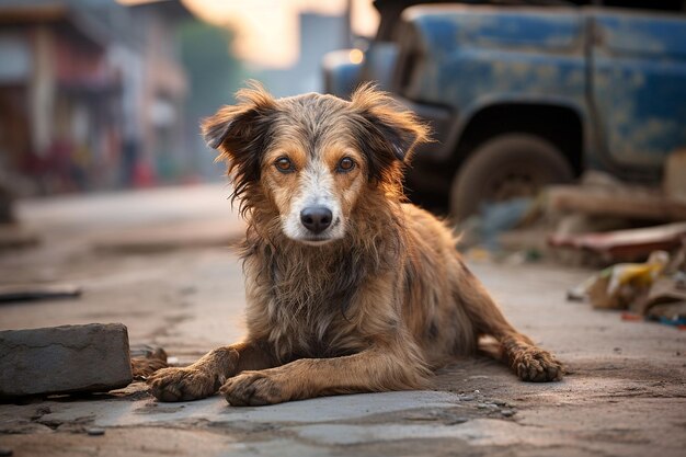 Photo abandonated dog