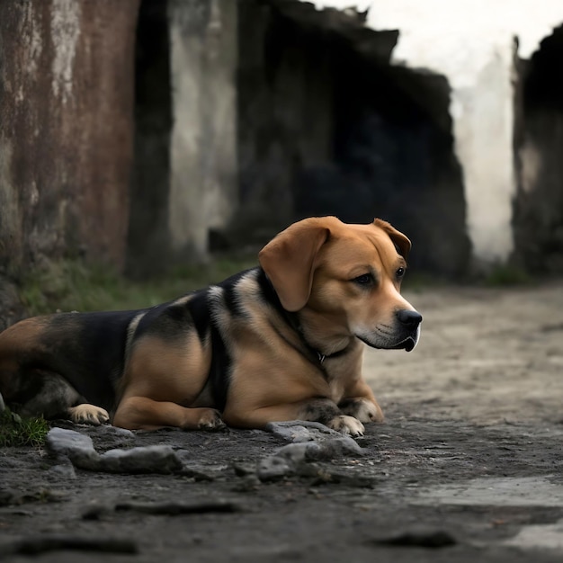 Foto generato dai cani abbandonati e maltrattati