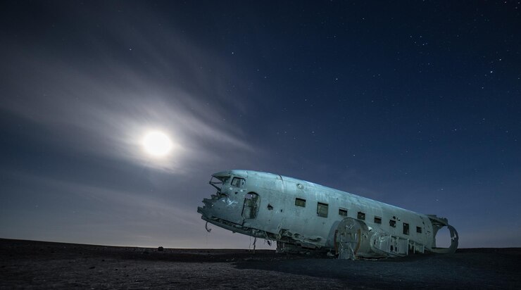 Photo abandoned airplane against sky