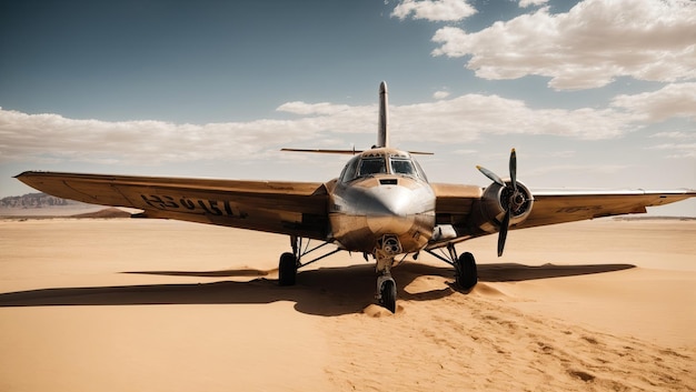 Abandoned Airplane in Desert AwardWinning Stock Photography