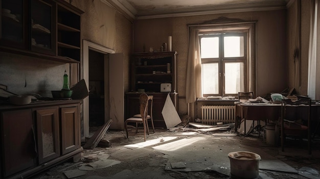 Photo abandoned apartment interior