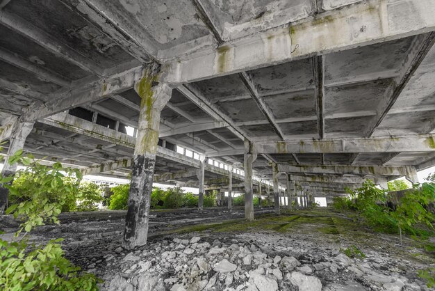 Abandoned building interior