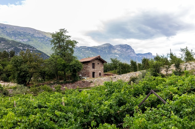 An abandoned building in the valley of the lakes in the province of Trento