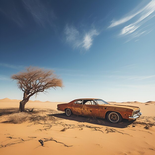 Abandoned Car in the Desert