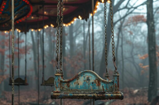 Abandoned carousel Generate Ai