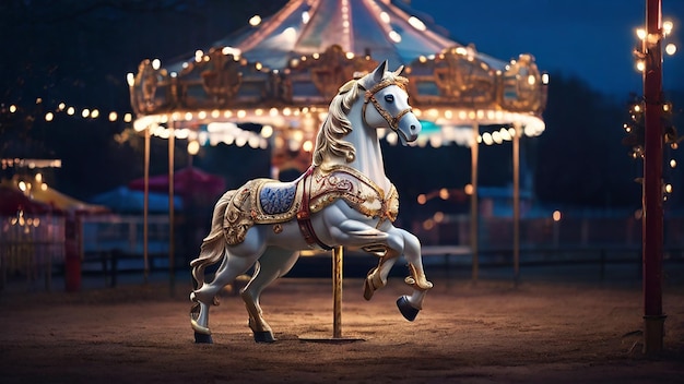 Abandoned Carousel Horse