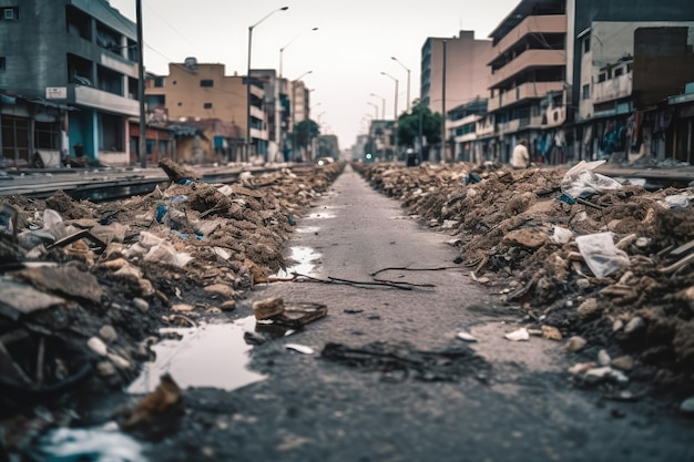 abandoned city dirt trash everywhere professional photography