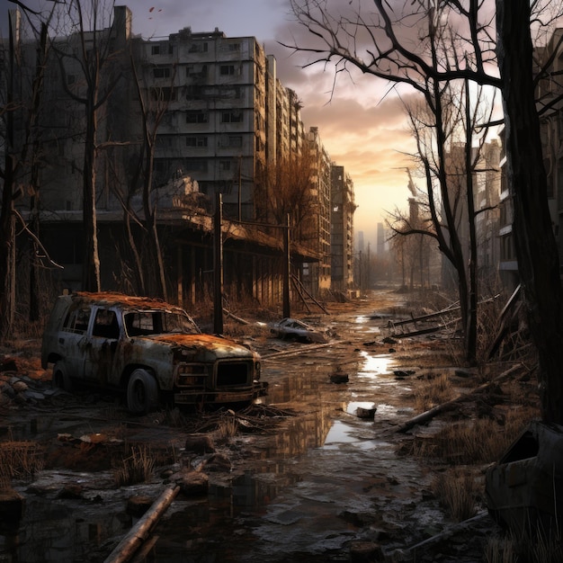 Photo abandoned city of pripyat game art