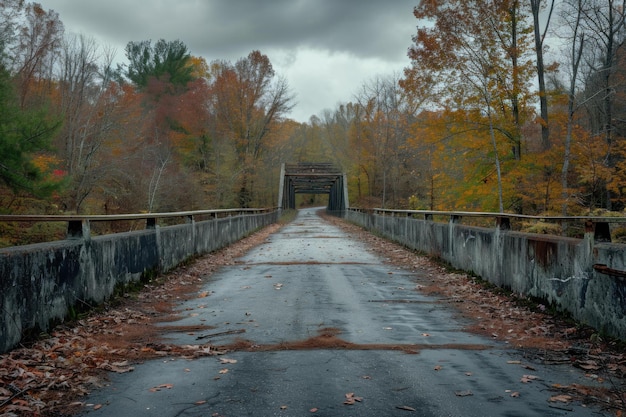 Abandoned city road bridge Generate Ai