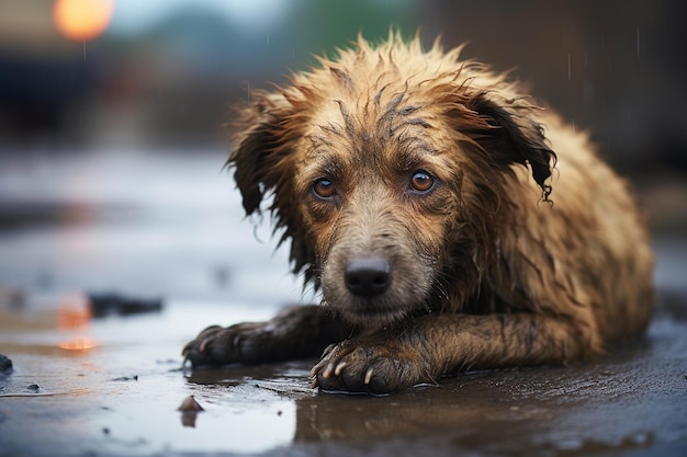 Abandoned dog