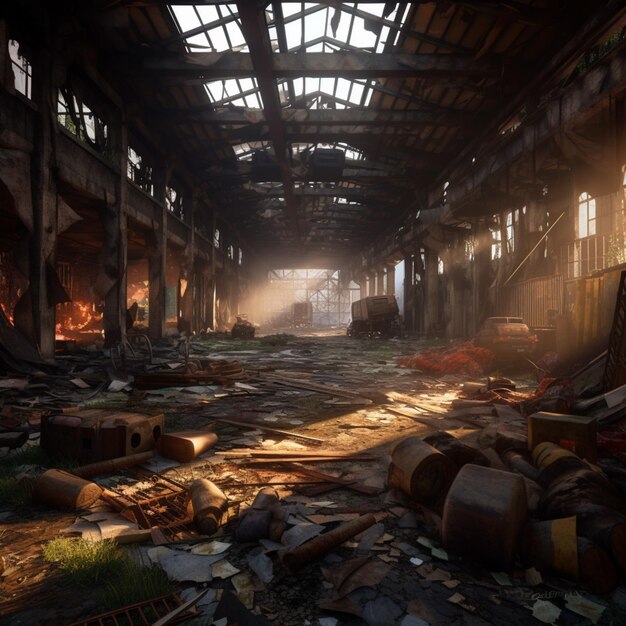 Photo abandoned factory