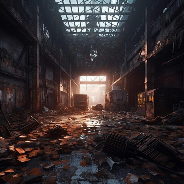 Photo abandoned factory