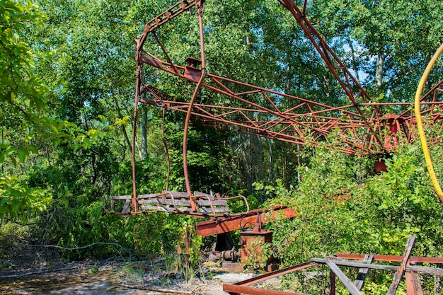 Abandoned Ferris Wheel In Amusement Park In PripyatUkraine