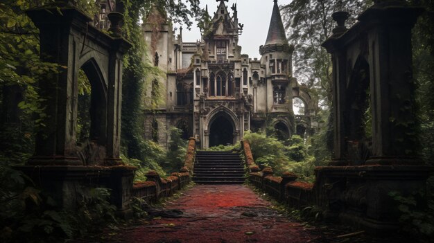 Abandoned Gothic castle