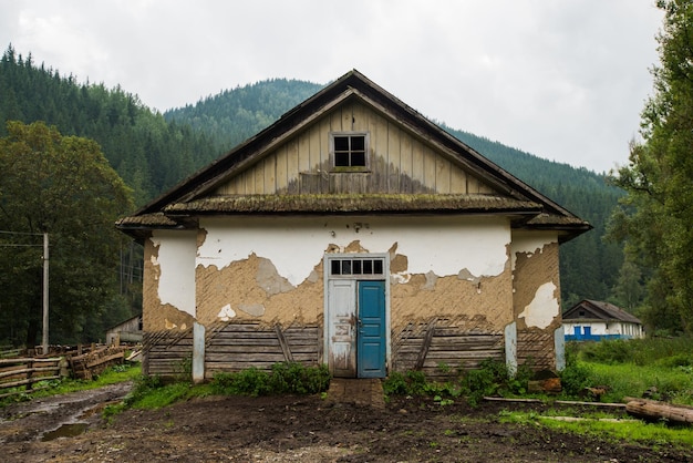 Abandoned house in the Carpathian mountains