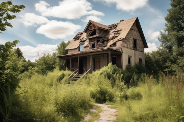 Abandoned house Generate Ai