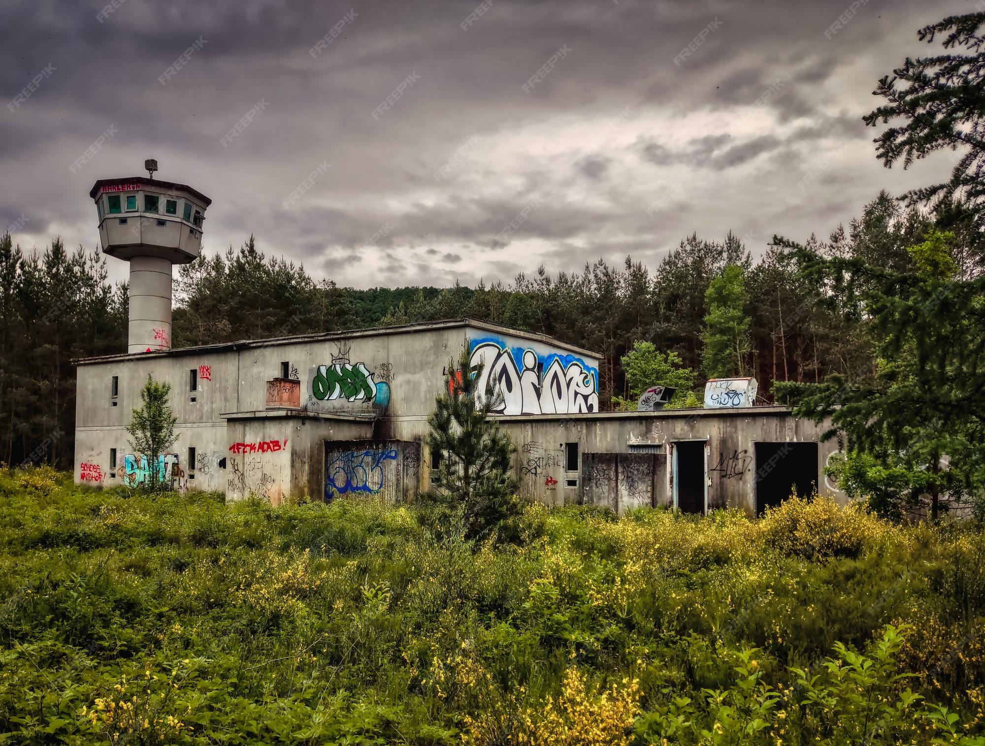 Premium Photo Abandoned military base in the forest, today a monument