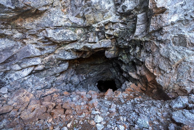 Abandoned mine adit in Troodos mountains Cyprus