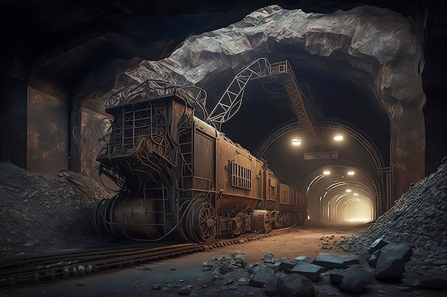 Abandoned mines AI technology generated image