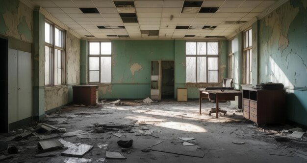 Abandoned office waiting for a new lease of life